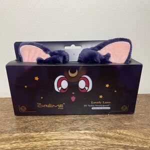 Sailormoon x The Creme Shop Luna Cat Plush Spa Headband